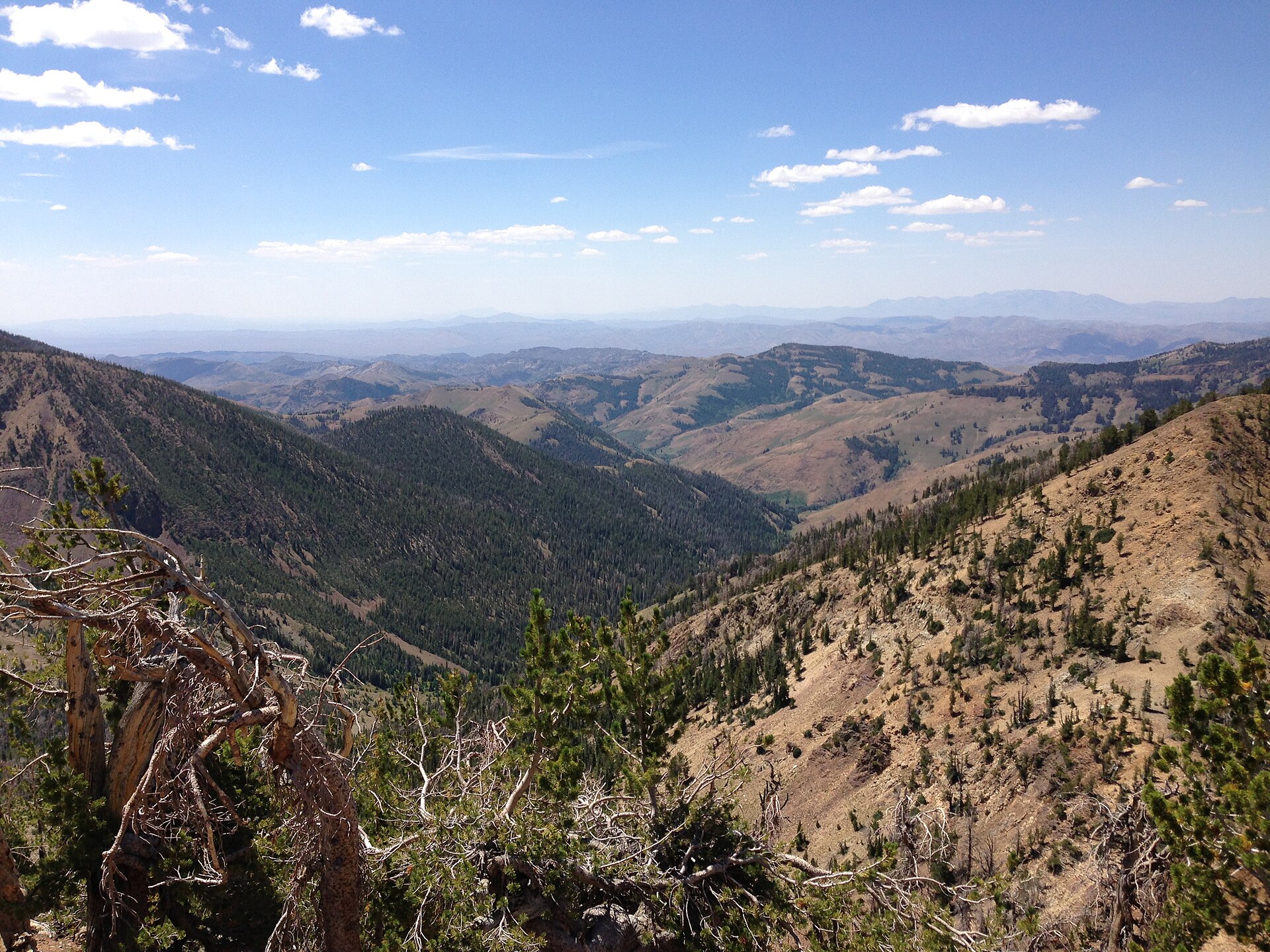 small mountain summit view lake