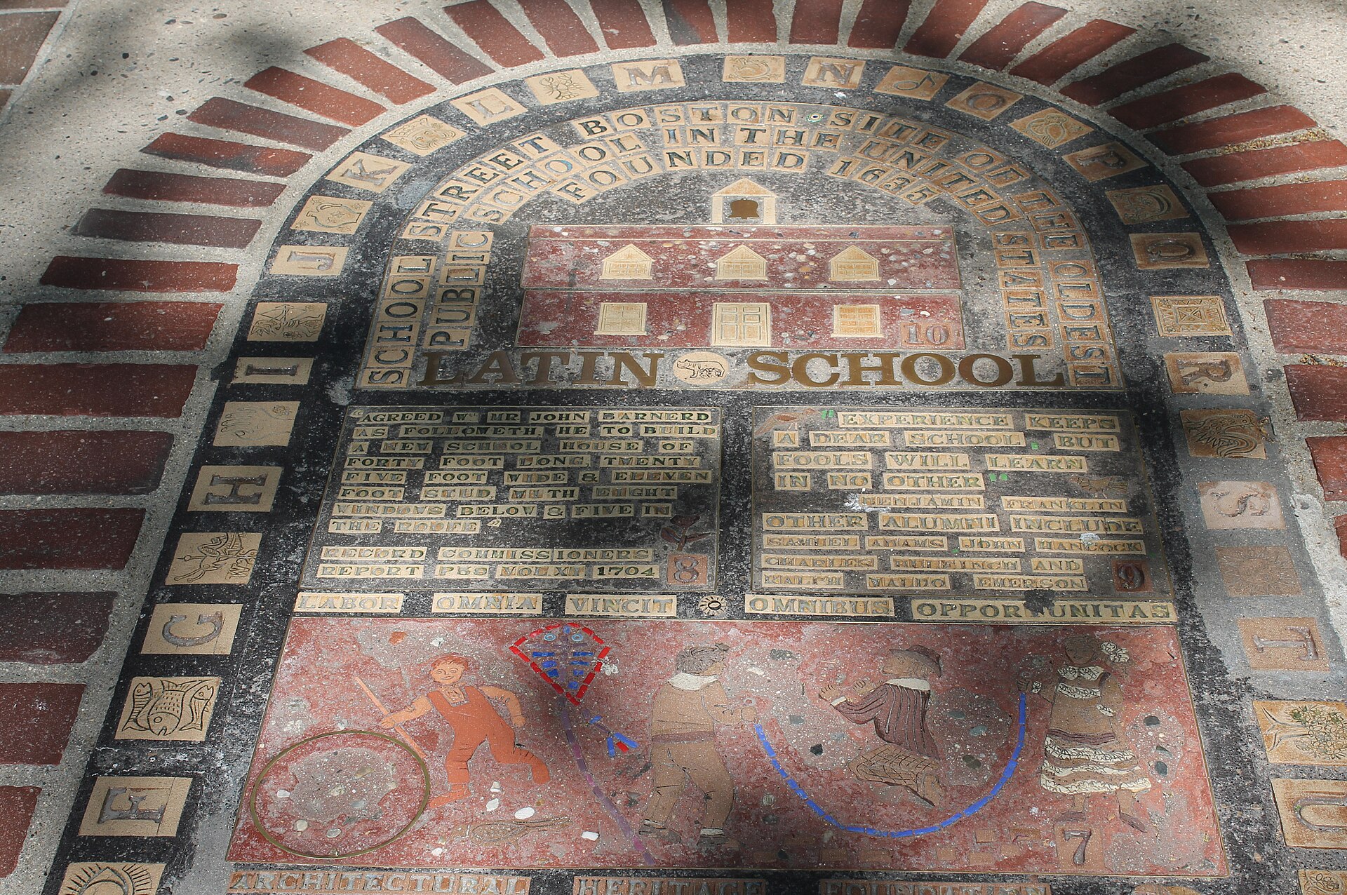 Boston Freedom Trail red brick line