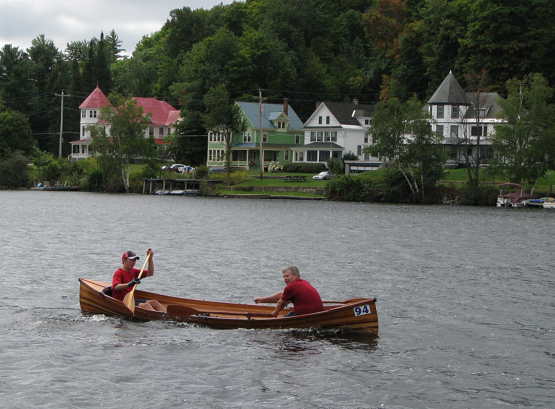 Adirondack lake canoe morning