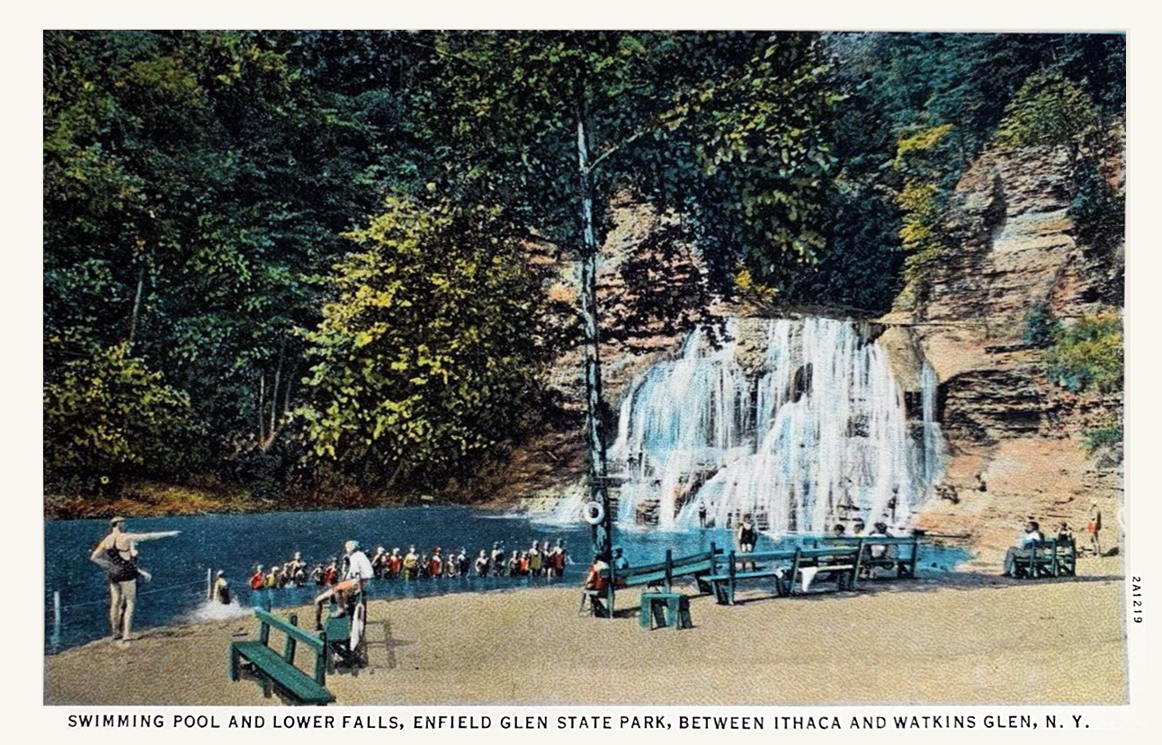 New York state park waterfall