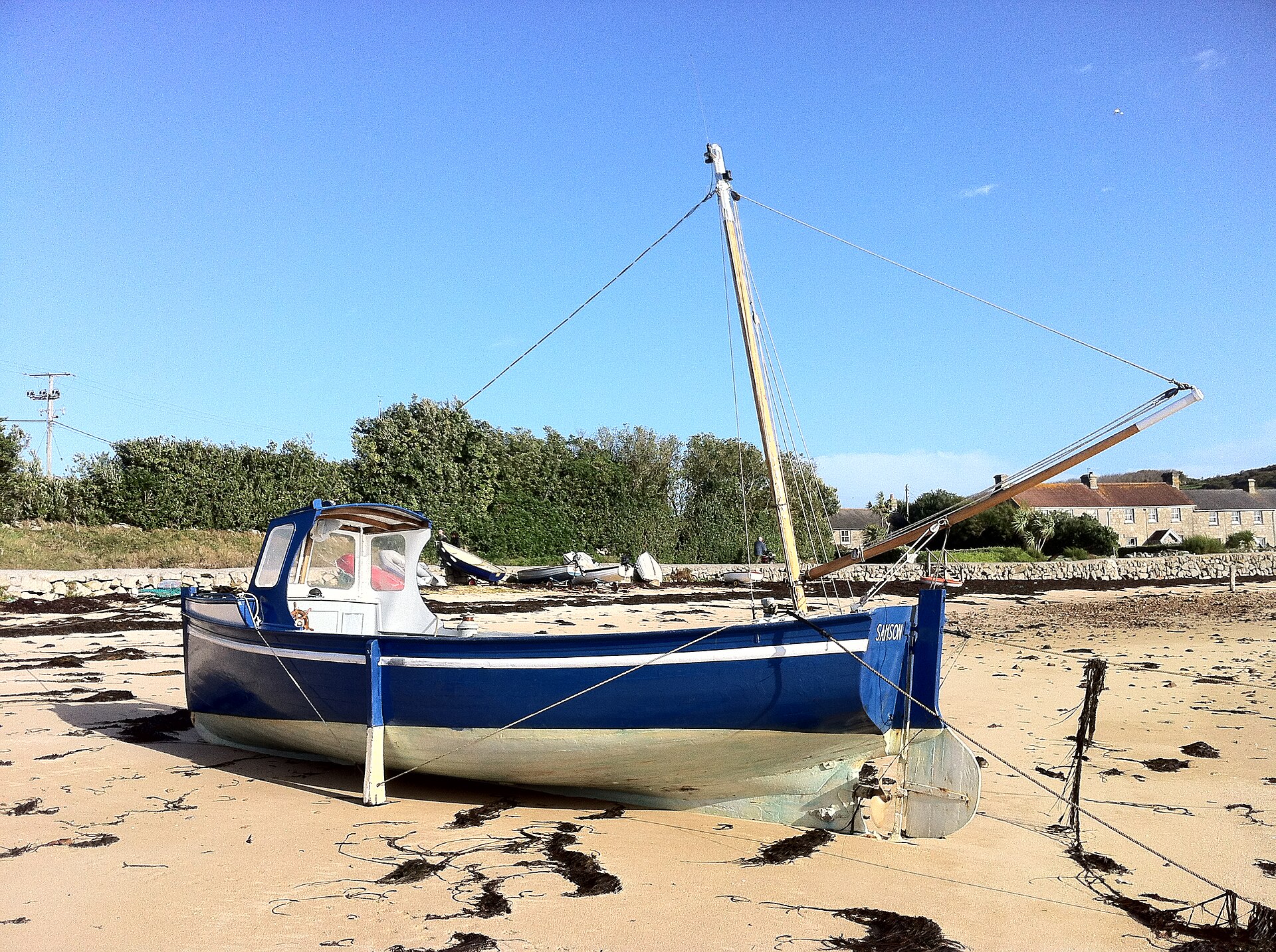 New England harbour fishing boats