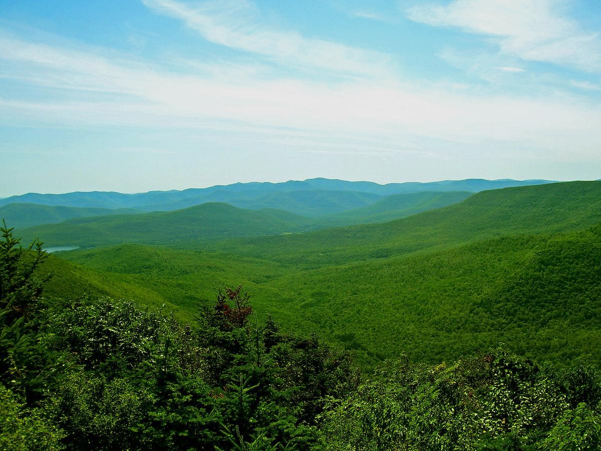 Catskills mountain summit view