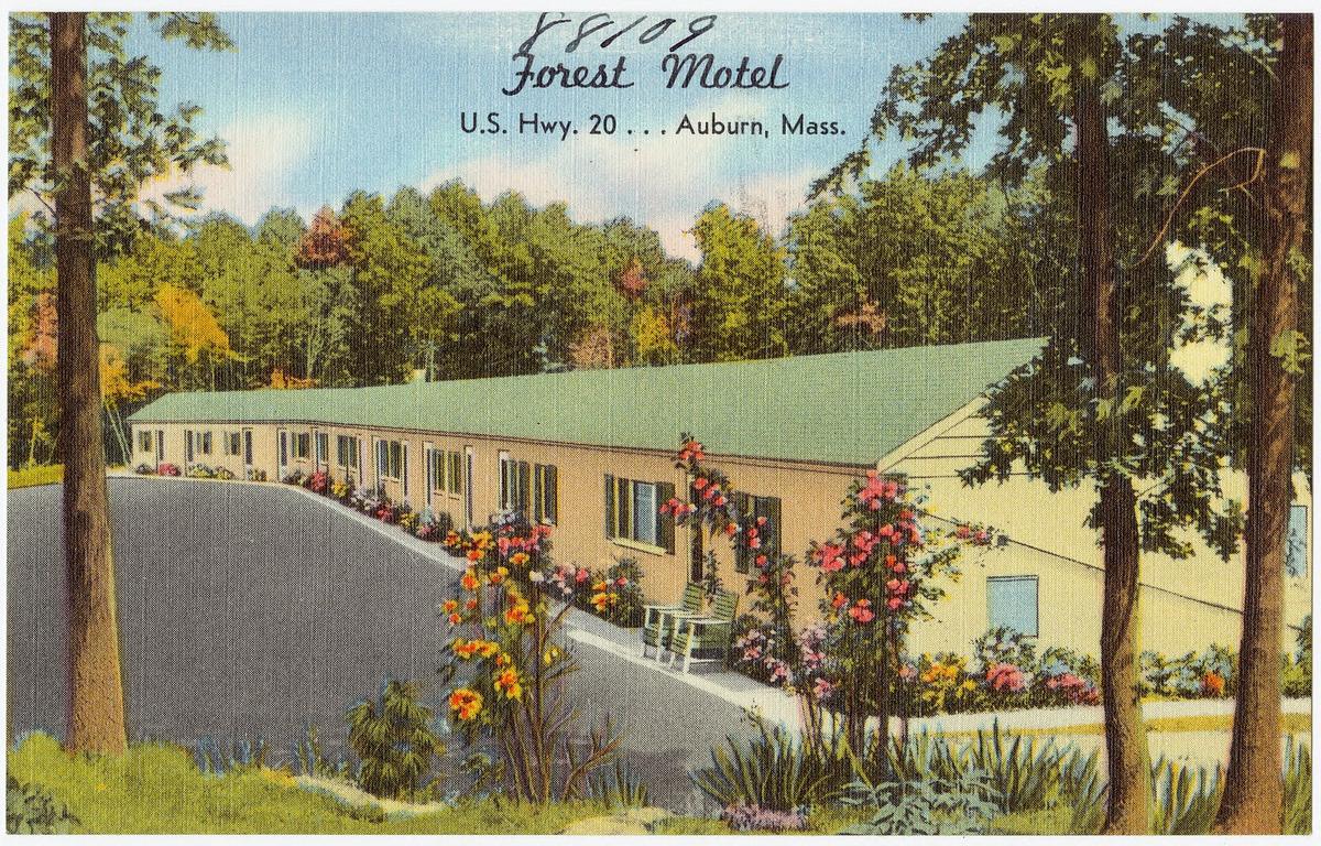 New England motel roadside sign